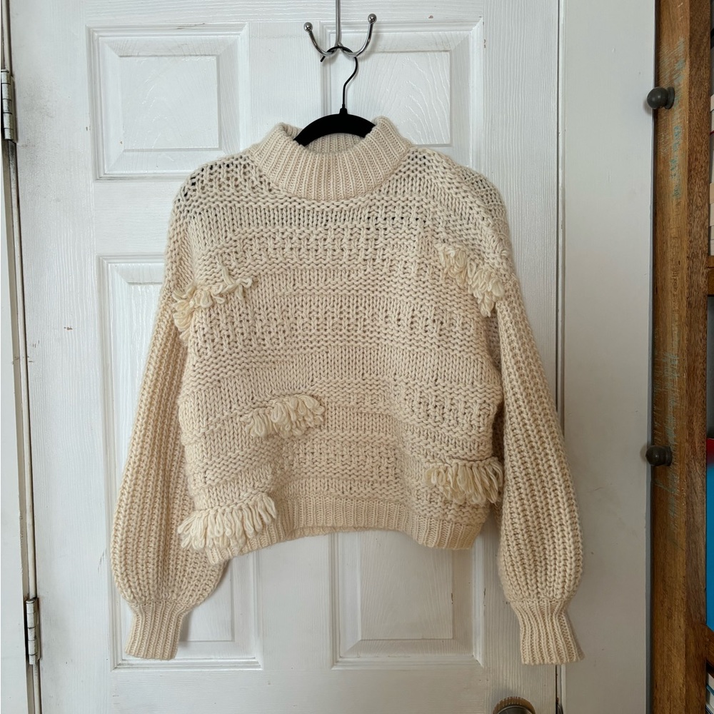 Universal Thread Cream Knit Mockneck Sweater Size S